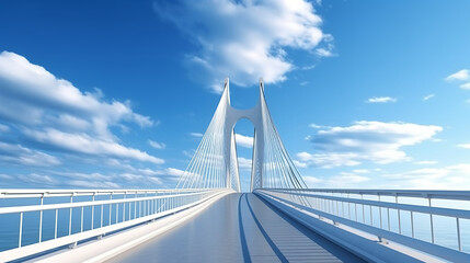 suspension bridge over sky
