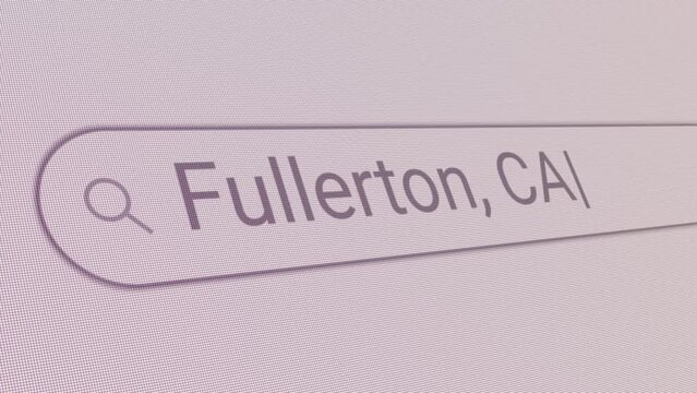 Search Bar Fullerton CA 
Close Up Single Line Typing Text Box Layout Web Database Browser Engine Concept