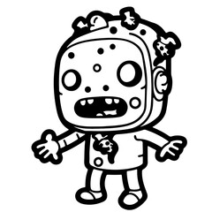Ghost halloween, outline vector illustration.