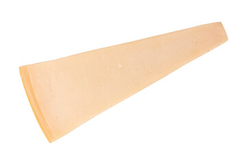 piece of delicious parmesan cheese isolated on white background, package design element, italian food