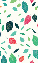 vector illustration of leaves on a white background