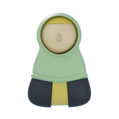 3D Female moslem Illustration