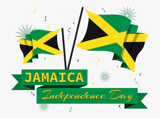 jamaica independence day, flag background national day of jamaica - obrazy, fototapety, plakaty