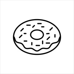 Donut icon or logo isolated sign symbol on white background