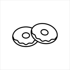 Donut icon or logo isolated sign symbol on white background