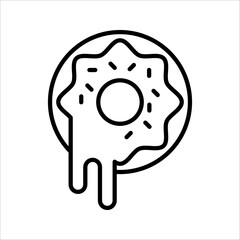 Donut icon or logo isolated sign symbol on white background