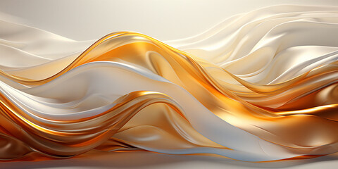 White golden digital background. Art modern. AI Generative