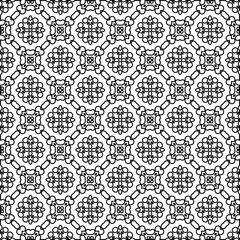Texture with figures from lines. Black and white pattern for web page, textures, card, poster, fabric, textile. Monochrome graphic repeating design. 