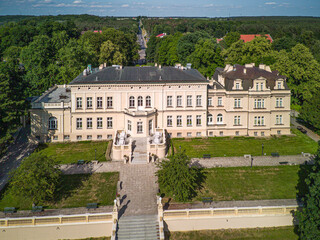 Palace and park complex in Ostromecko, Poland.