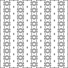 Texture with figures from lines. Black and white pattern for web page, textures, card, poster, fabric, textile. Monochrome graphic repeating design. 