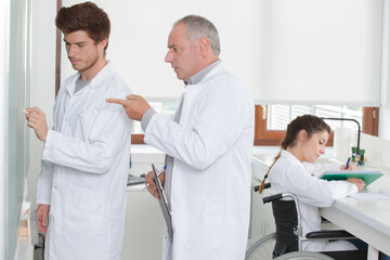 Obraz premium the students in white coats
