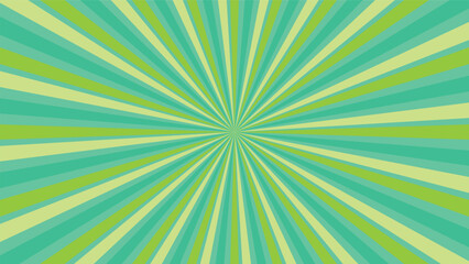 abstract sunburst green pattern background for modern graphic design element. shining ray cartoon with colorful for website banner wallpaper and poster card decoration