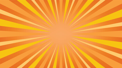 Obraz premium abstract sunburst orange pattern background for modern graphic design element. shining ray cartoon with colorful for website banner wallpaper and poster card decoration