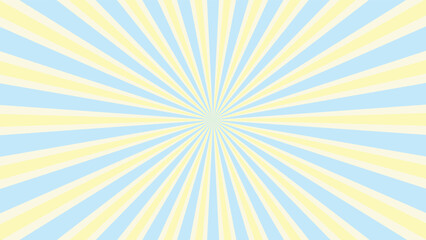 Fototapeta premium abstract sunburst blue and yellow pattern background for modern graphic design element. shining ray cartoon with colorful for website banner wallpaper and poster card decoration