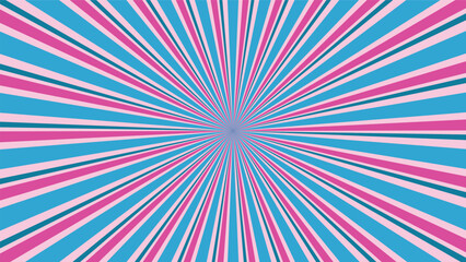 abstract sunburst pink and blue pattern background for modern graphic design element. shining ray cartoon with colorful for website banner wallpaper and poster card decoration