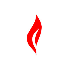 Red fire flat icons