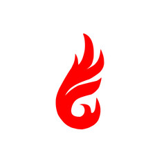 Red fire flat icons