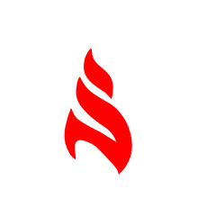 Red fire flat icons