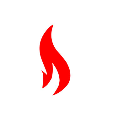 Red fire flat icons