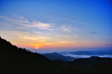 sunrise over mountains