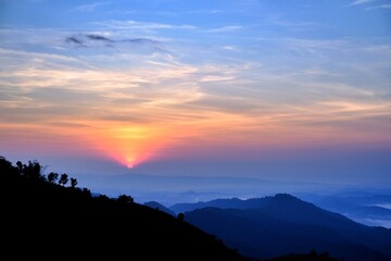 sunrise over mountains