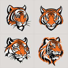 tiger head vector Design logo