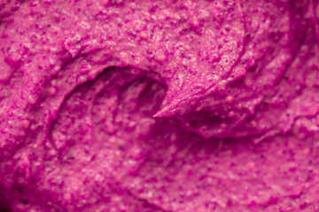 Berry yoghurt ice cream. Smoothies from fresh fruits and berries. Ice cream texture. Delicious sweet dessert close-up as a background.