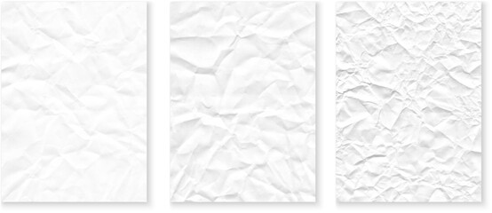 White crumpled paper texture background. Vector illustration EPS10