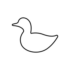Duck icon vector. Bird illustration sign. Hunting symbol. Goose logo.