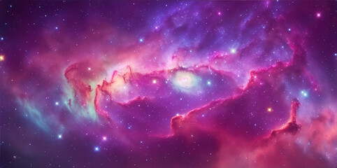 Colorful space galaxy cloud nebula,
Universe science astronomy, Supernova background wallpaper,
space background created with Generative AI