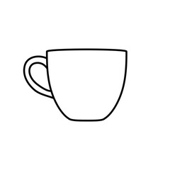 Coffee cup icon vector. Tea cup illustration sign. Mocha symbol. Tea logo. Hot drink mark.