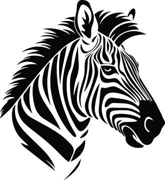 Zebra Logo Monochrome Design Style