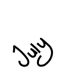 Handwritten month Name