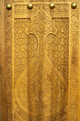 a wood with a flower design