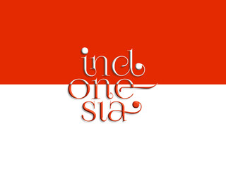 Indonesia independence day tempate design Indonesia hand lettering