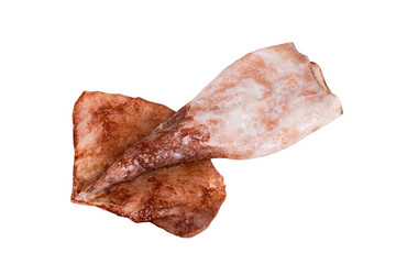 Isolated squid isolated on white background with clipping path. Full Depth of field. Focus stacking. PNG