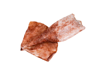 Isolated squid isolated on white background with clipping path. Full Depth of field. Focus stacking. PNG