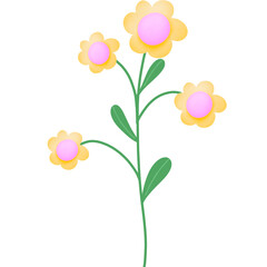 Yellow flower illustration.