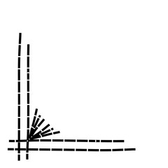 Simple Doodle Corner With Dotted Line 