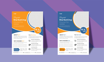Business Flyer Layout, Business Flyer Layout with Colorful Elements, Brochure Design, Conference Flyer, Corporate Business Flyer Template Design
