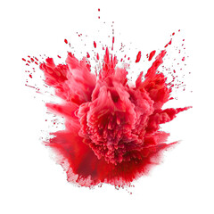 a floating red substance in the air