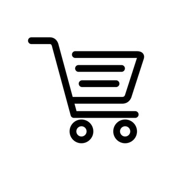 Shopping Cart Icon Line Editable Stroke Vector Illustration EPS 10