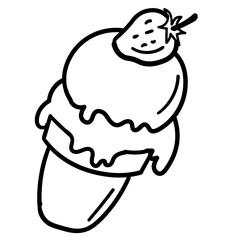 ice-cream  line art