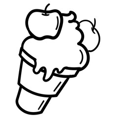 ice-cream  line art