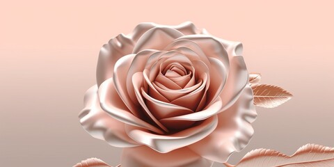 Rose gold copy space background. AI Generated,