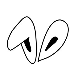 Hand Drawn Rabbit Earas