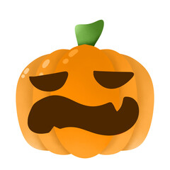 halloween pumpkin face angry