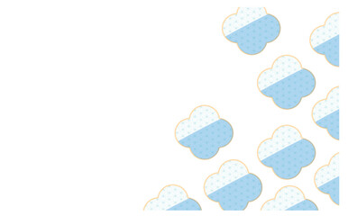 和柄の花形背景素材