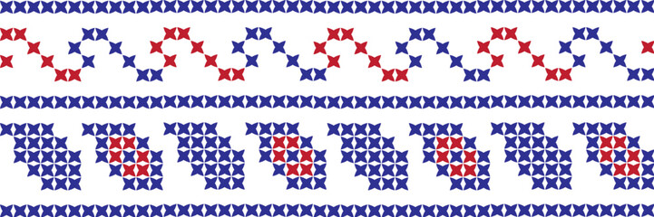embroidered cross-stitch ornament national pattern