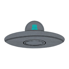 A cartoon ufo PNG transparent background in a sky atmosphere theme, element illustration